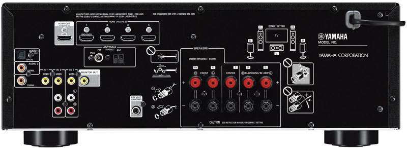 Yamaha RX-V385 - Audioteka - Sintoamplificadores - Amplificadores - Home  Theater - CD - DVD - Blu Ray